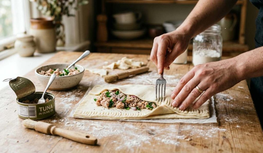 puff pastry with tuna