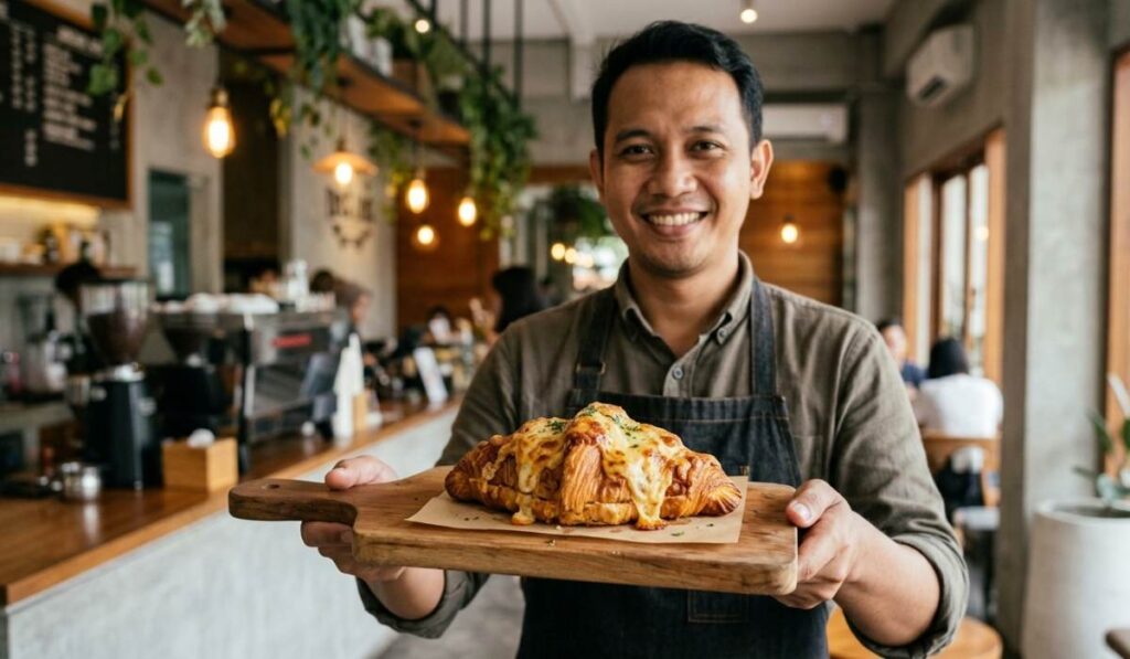 triple cheese croissant